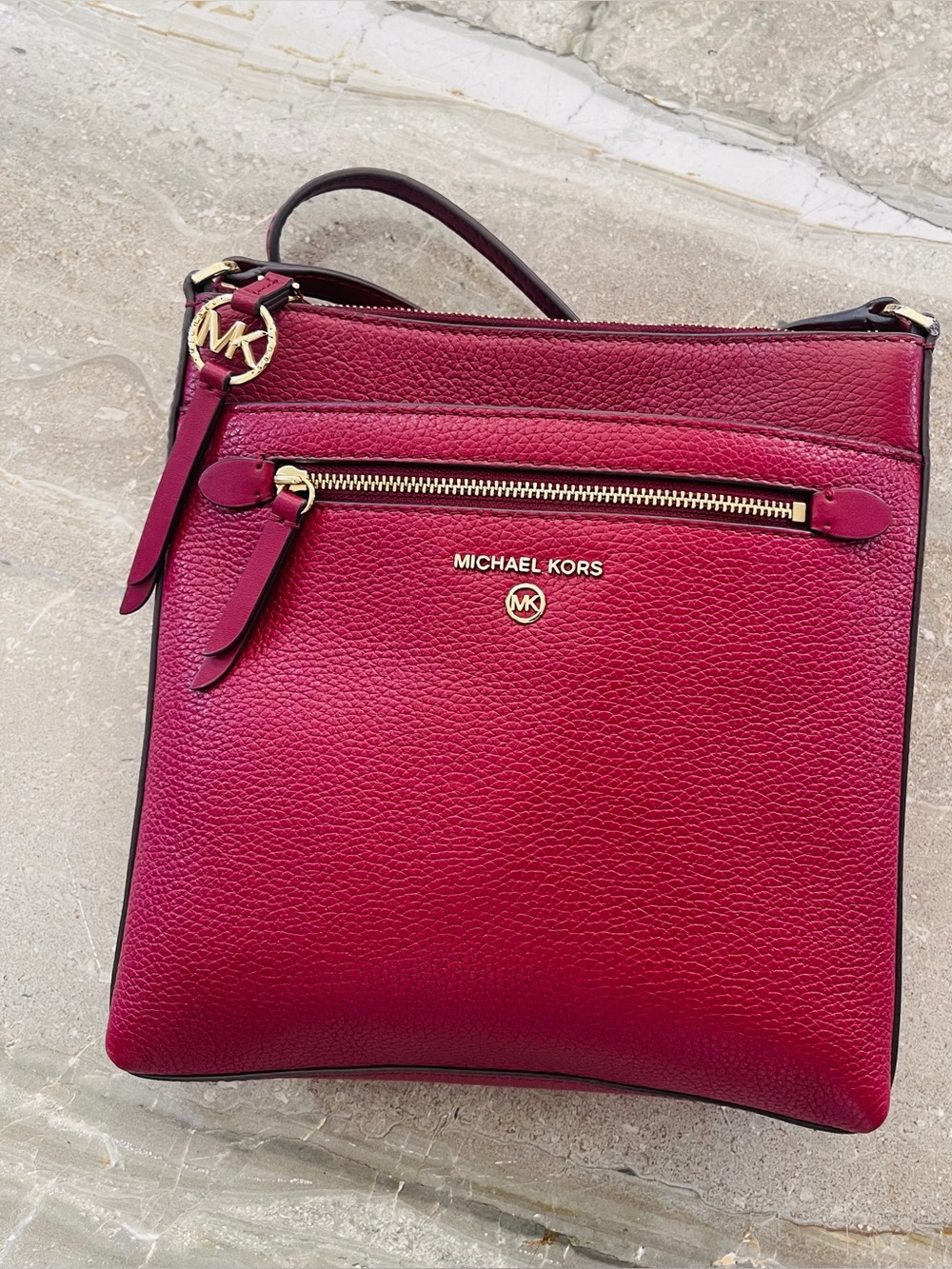 Beautiful Michael Kors Women's Bungury  Leather Crossbody Bag